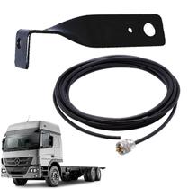 Suporte Dianteiro Frontal Para Antena Px Mb Mercedes Benz Atego Lado Motorista + Cabo Coaxial 5,5m c/ Conectores