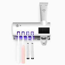 Suporte Dipenser Com Esterilizador UV Porta Escova de Pasta Dente Organizador de Banheiro Suporte Dipenser Com Esterilizador UV Porta Escova de Pasta Dente Organizador de Banheiro