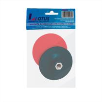 Suporte Disco De Lixa C/tiras autocolantes Prato Lixadeira Esmerilhadeira Politriz - Lotus 4'' 115mm