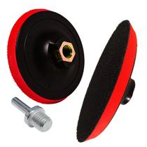 Suporte Disco Lixa C/ tiras autocolantes Lixadeira Adaptador Furadeira M14 5 Pol. 125mm Esmerilhadeira Boina