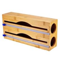 Suporte Dispenser P/ Papel Alumínio E Plástico Filme Bambu