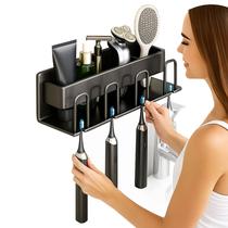 Suporte Dispenser Para Escovas De Dente Organizador De Banheiro De Metal Linha Premium