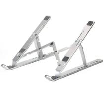 Suporte Dobrável Alumínio Para Notebook Com Ajuste De Altura Multinível - TOMATE