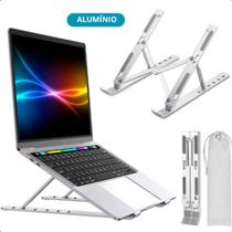 Suporte Dobrável Articulado Para Notebook Cor Prata