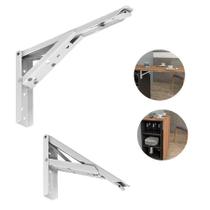 Suporte Dobrável Branco 300mm Hardt Preto