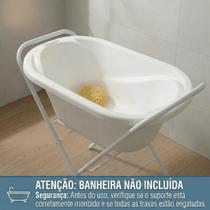 Suporte Dobrável para Banheira de Bebê Estrutura Reforçada com Pés Antiderrapantes