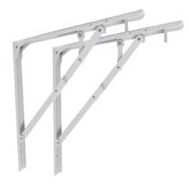Suporte Dobrável Reforçado (160 Kg) 30cm para Mesas e Prateleiras Branco Bals Suporte Dobrável Reforçado (160 Kg) 30cm para Mesas e Prateleiras Branco Bals