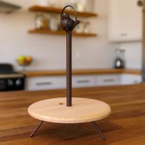 Suporte Doce Ferro Marrom Cupcake Pé Pássaro Prato Madeira Elegância Rústica Sofisticação Mesa Posta Suporte Doce Ferro Marrom Cupcake Pé Pássaro Prato Madeira Elegância Rústica Sofisticação Mesa Posta