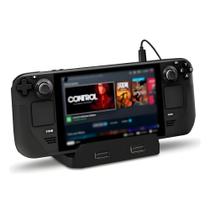 Suporte Dock de Carregamento Base Carregador Compatível com Console Steam Deck 3 Entradas Usb