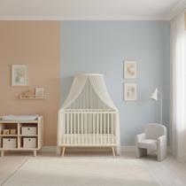 Suporte Dossel de parede mosquiteiro branco Quarto berço bebê