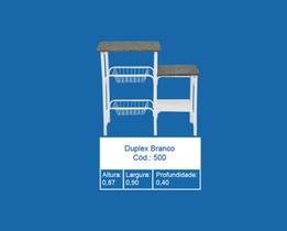 Suporte Duplex Branco c/ pedra Granito ref.500