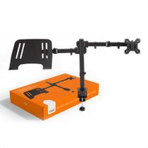 Suporte Duplo Articulado De Mesa Monitor E Notebook Mori