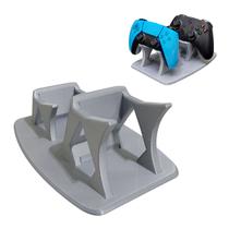 Suporte Duplo Controle Video Game Base de Mesa Organizador Gamer Joystick Resistente Compacto Universal Estavel