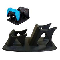 Suporte Duplo Controle Video Game Organizador Base Mesa Gamer Joystick Estavel Compacto Universal