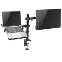Suporte Duplo De Mesa Para Monitor 17 A 32 E Notebook Tm24c