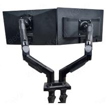 Suporte Duplo De Mesa Para Monitores ON F180 Preto