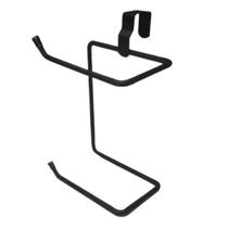 Suporte duplo de papel higiênico para caixa acoplada preto