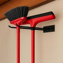 Suporte duplo de Vassoura Rodinho de parede de ferro