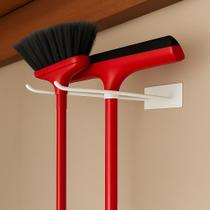 Suporte duplo de VassouraRodinho de parede de ferro-Branco Suporte duplo de VassouraRodinho de parede de ferro-Branco