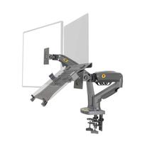 Suporte Duplo Notebook e Monitor Articulado com Bandeja e Pistão a Gás para Mesa - North Bayou S400 FP-2 NB