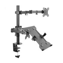 Suporte Duplo Notebook e Monitor Articulado com Bandeja para Mesa - PCYES PLMSMN1A