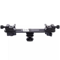 Suporte Duplo para Acessórios com Sapata Fria para Acessórios, LED, Flash e Microfone Greika YA5008