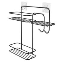 Suporte Duplo para Banheiro Lavabo com Ganchos Instalação Parede Organizador Prateleira Shampoo Condicionador Sabonete Suporte Duplo para Banheiro Lavabo com Ganchos Instalação Parede Organizador Prateleira Shampoo Condicionador Sabonete