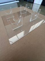 Suporte Duplo Para Microfone Acrílico Mesa Bancada Suporte Duplo Para Microfone Acrílico Mesa Bancada