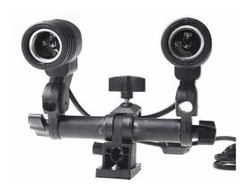 Suporte Duplo para Sombrinha fotográfica com Soquete para foto e vídeo Suporte Duplo para Sombrinha fotográfica com Soquete para foto e vídeo