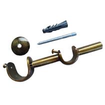 Suporte duplo para varão de cortina em alumínio tamanho 28/19mm