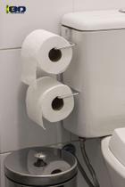 Suporte Duplo Porta Papel Higiênico Caixa Descarga Acoplada - STOLF Suporte Duplo Porta Papel Higiênico Caixa Descarga Acoplada - STOLF