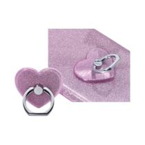 Suporte elegante do anel do telefone do coração do amor do brilho para todos os smartphones