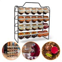 Suporte Elegante para Cápsulas 3 Corações Preto - Organize Até 40 Cápsulas com Estilo