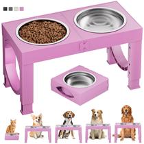 Suporte Elevado Ajustável para Comedouro de Cães XiaZ em Aço Inoxidável Suporte Elevado Ajustável para Comedouro de Cães XiaZ em Aço Inoxidável