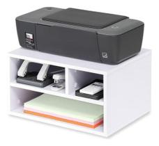 Suporte Elevado p/ Impressora e Monitor 45cm Mdf Prateleira de Escritório organizador multiuso