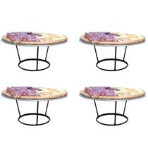 Suporte Elevador Para Servir Pizza na Mesa-4 Unid Suporte Elevador Para Servir Pizza na Mesa-4 Unid