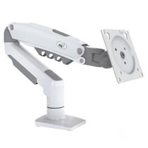 Suporte ELG Profissional Gamer Ergonômico Articulado de Mesa F80W para Monitor 17” a 35” com Pistão a Gás Branco