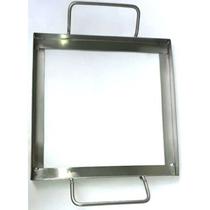 Suporte Em Aço Inox Para Pedra De Sal Rosa 20x20cm - ARTEINOXX