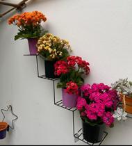Suporte em Ferro de Escada para 4 Vasos Decoração de Jardins 15 x 60 cm Suporte em Ferro de Escada para 4 Vasos Decoração de Jardins 15 x 60 cm
