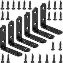 Suporte em L YEWLACA 65x65 mm Preto em Aço Inoxidável, 6 un. Suporte em L YEWLACA 65x65 mm Preto em Aço Inoxidável, 6 un.