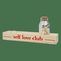 Suporte Em Madeira Para Vela Com Garrafinha Self Love Club Suporte Em Madeira Para Vela Com Garrafinha Self Love Club