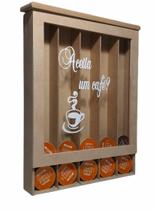 Suporte em mdf exclusivo para 35 cápsulas Dolce Gusto - Aceita um café