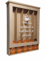 Suporte em mdf exclusivo para 35 cápsulas Dolce Gusto - Lindas frases