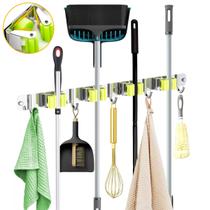 Suporte Embralumi Organizador Porta Vassoura Gancho 9 Itens