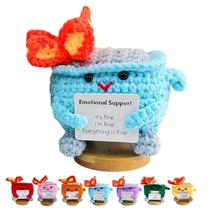 Suporte emocional Crochet Doll Dumpster Fire, presente feito à mão