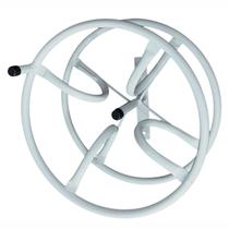 Suporte Enrolador de Mangueira de Jardim 30m Parede Aço Reforçado Branco