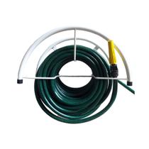 Suporte Enrolador de Mangueira Meia Lua de Parede Fixo Moderno Fácil Instalação com Kit Instalação