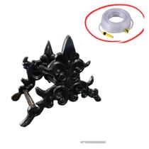 Suporte Enrolador Mangueira Jardim Elegance Preto