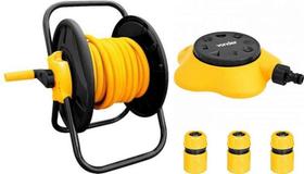 Suporte Enrolador S/ Rodas + Mangueira 20M + Aspersor Vonder