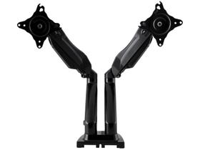 Suporte Ergonômico Articulado de Mesa, 2 Monitores 17" a 35", Pistão a Gás, Suporta Até 9kg por Tela, Preto, F160N, ELG